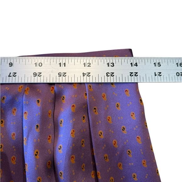 Vintage Miss O By Oscar de la Renta  Purple Silk Blouse and Pant Set Womens 12 - Picture 5 of 8